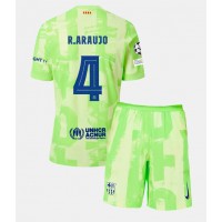 Camiseta Barcelona Ronald Araujo #4 Tercera Equipación Replica 2024-25 para niños mangas cortas (+ Pantalones cortos)